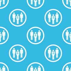 Work team sign blue pattern
