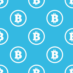 Bitcoin sign blue pattern