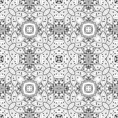 Vector Seamless Abstract Black and White Tribal Pattern