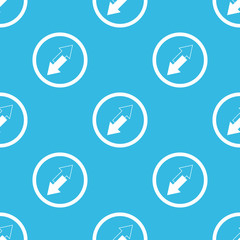 Opposite arrows sign blue pattern