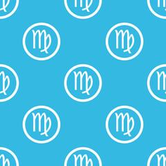 Virgo sign blue pattern