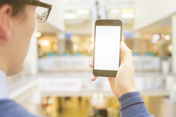 man with empty phone