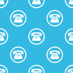 Phone sign blue pattern