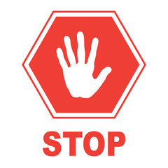 STOP SIGN, NO ENTRY SIGN ILLUSTRATION VECTOR 