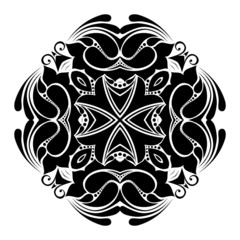 Vector Beautiful Deco Black Square