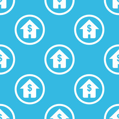 Dollar house sign blue pattern