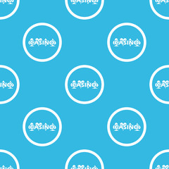 Casino sign blue pattern