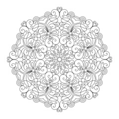 Vector Beautiful Deco Black Mandala
