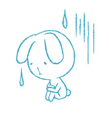 落ち込むウサギ