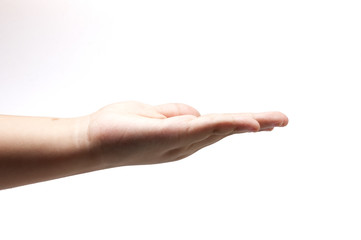 child's hand holding something