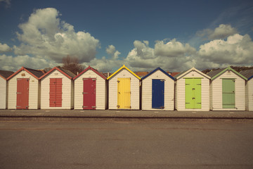 Fototapeta na wymiar Colourful Beach Huts