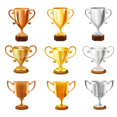 Vector trophy set..