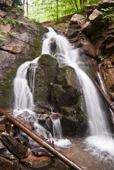 Kaskady Rodla watterfalls near Wisla city in Beskid Slaski mountains