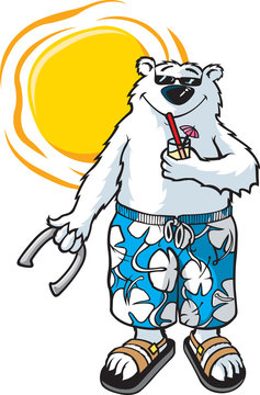 Bear-N-Sun
A cartoon Bear in Board shorts enjoying the Sun. Layered vector file,