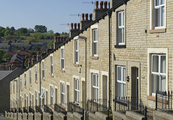 Row Stone and Slate Terraced Houses Lancashire
