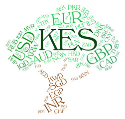 Fototapeta premium Kes Currency Shows Kenya Shillings And Forex