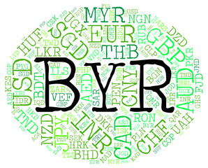 Byr Currency Indicates Belarusian Rubles And Coin