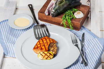 Grilled salmon