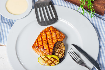 Grilled salmon