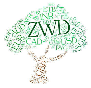 Zwd Currency Means Zimbabwe Dollars And Coinage