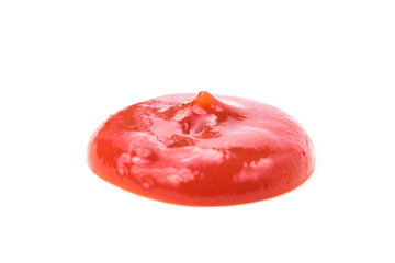 tomato ketchup on a white background