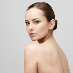 Beautiful Woman with Clean Fresh Skin 
