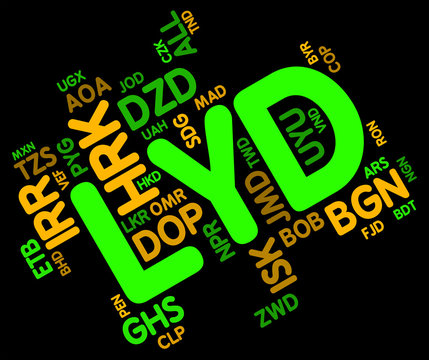 Lyd Currency Represents Worldwide Trading And Currencies