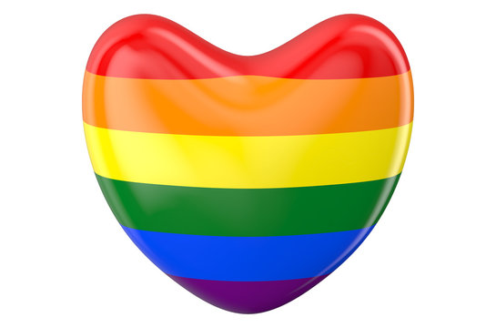 heart with rainbow flag
