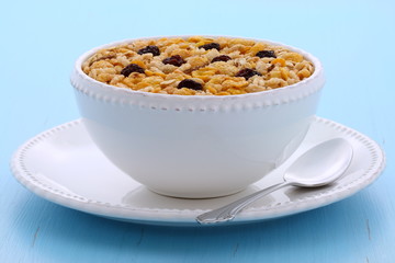 Delicious organic muesli cereal