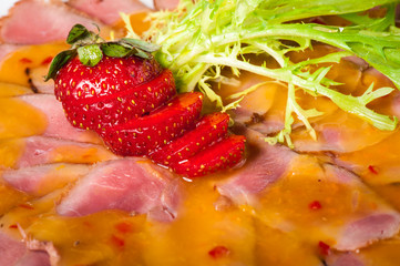 Carpaccio of duck breast