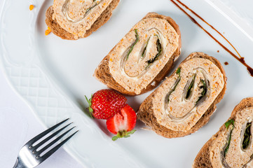 Sandwiches with paste from rabbit