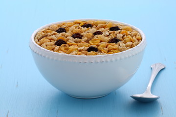 Delicious organic muesli cereal