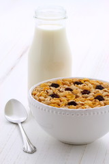 Delicious muesli breakfast