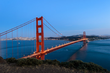 Golden gate bridge at night , San Francisco