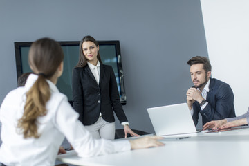 Fototapeta premium Young people in the office