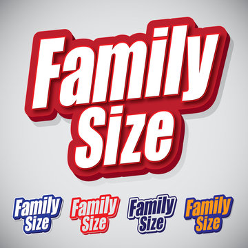 Family Size Promotion Title Seal