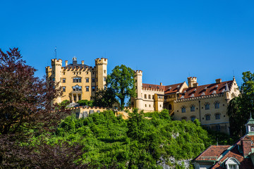 Schloss Hohenschwangau in den Alpen