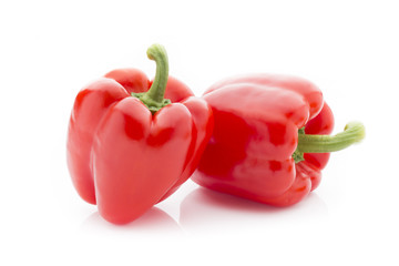 Pepper on the white isolatd background.