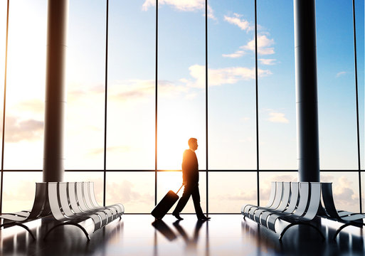 businessman in airport