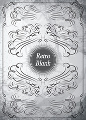 Vintage ornament on grunge background for design