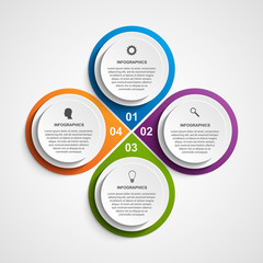 Abstract business options infographics template.
