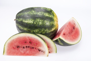 pieces of sliced watermelon
