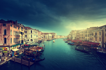 Obraz premium Grand Canal in sunset time, Venice, Italy