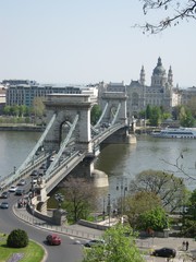 Naklejka premium Blick von der Standseilbahn Budapest
