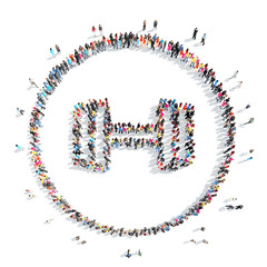 people in the shape of a dumbbell.