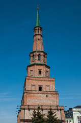 The Soyembika tower in the Kazan Kremlin - famous falling tower