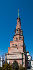 Obraz premium The Soyembika tower in the Kazan Kremlin - famous falling tower