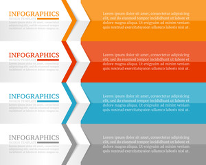 Infographics design template. Business concept with 4 options. 
