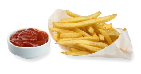 French Fries, Fast Food, Ketchup.