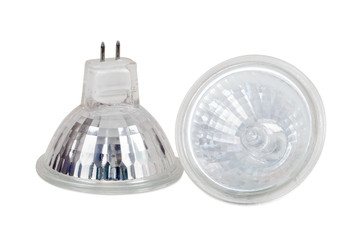 Halogen lamps isolated on white background
